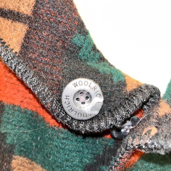 Woolrich Reversible Hooded Wool Blanket Coat Southwest Pattern Coat Women M - Picture 3 of 7